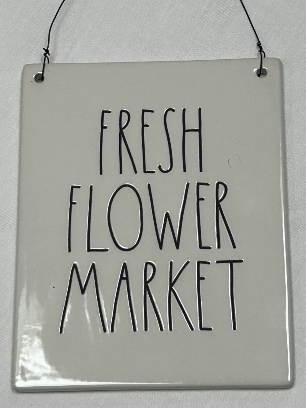 🌸 Rae Dunn FRESH FLOWER MARKET Sign — Like New